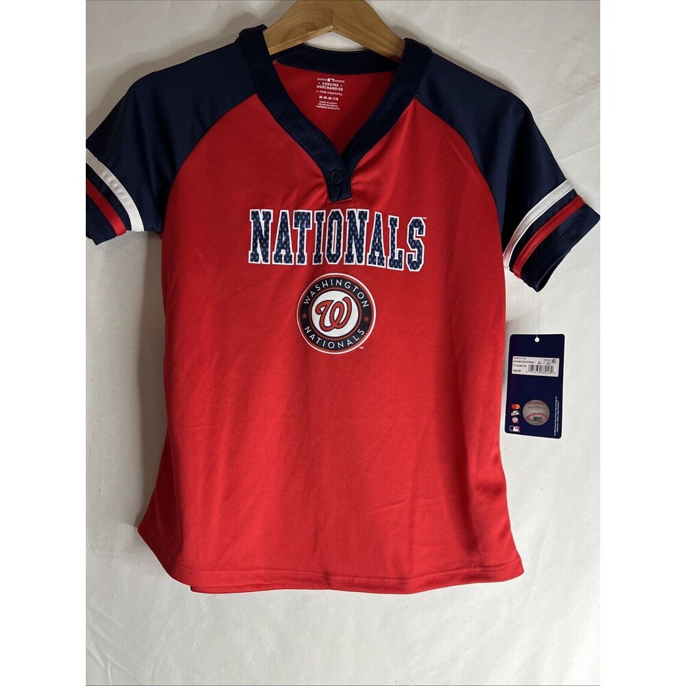MLB Licensed Washington Nationals Girls' Henley Team‎ Jersey, M